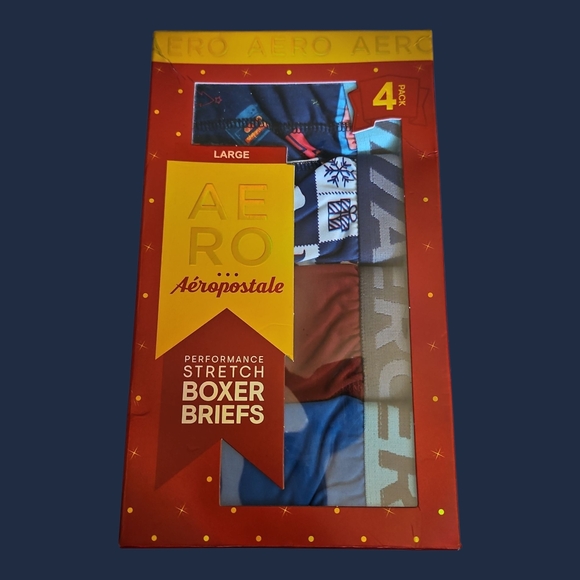 Aeropostale Multicolor Boxer Briefs Four Pack Large Performance Set - Picture 1 of 6